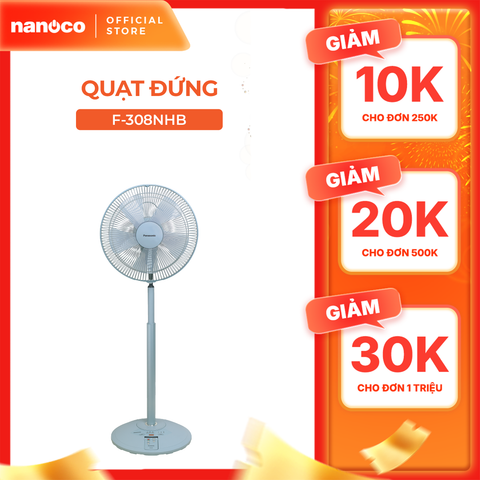 Quạt đứng remote Panasonic F-308NHP/ F-308NHB màu hồng, xanh công suất 37W