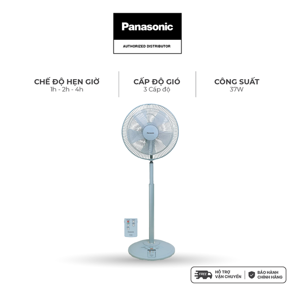 Quạt đứng remote Panasonic F-308NHP/ F-308NHB màu hồng, xanh công suất 37W