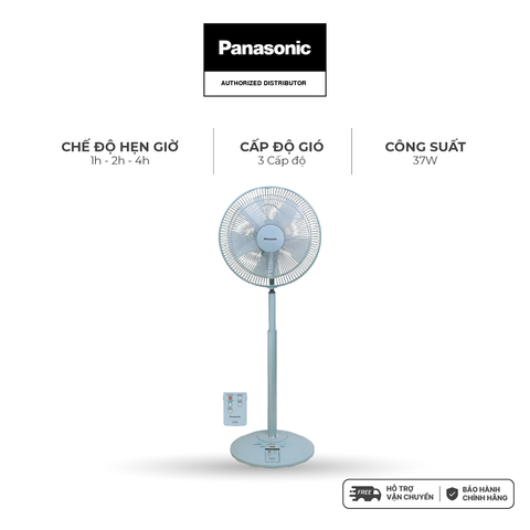 Quạt đứng remote Panasonic F-308NHP/ F-308NHB màu hồng, xanh công suất 37W