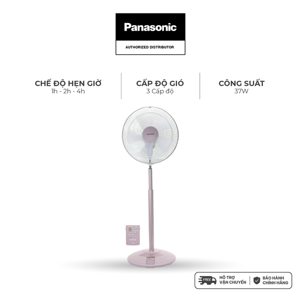 Quạt đứng remote Panasonic F-308NHP/ F-308NHB màu hồng, xanh công suất 37W
