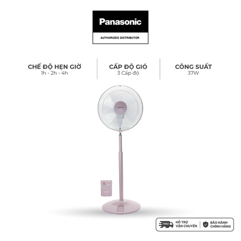 Quạt đứng remote Panasonic F-308NHP/ F-308NHB màu hồng, xanh công suất 37W