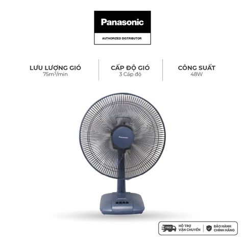 Quạt bàn Panasonic model F-400C (màu xanh, màu trắng ngà  - 3 chế độ gió  - công suất 48W)