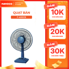 Quạt bàn Panasonic model F-400C (màu xanh, màu trắng ngà  - 3 chế độ gió  - công suất 48W)