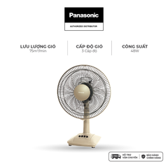 Quạt bàn Panasonic model F-400C (màu xanh, màu trắng ngà  - 3 chế độ gió  - công suất 48W)