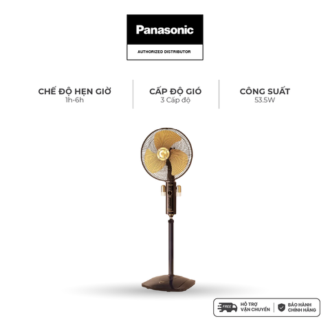 Quạt đứng Panasonic model F-407WGO (màu vàng kim - 3 chế độ gió  -  53.5W) - KHÔNG GỒM PHÍ LẮP