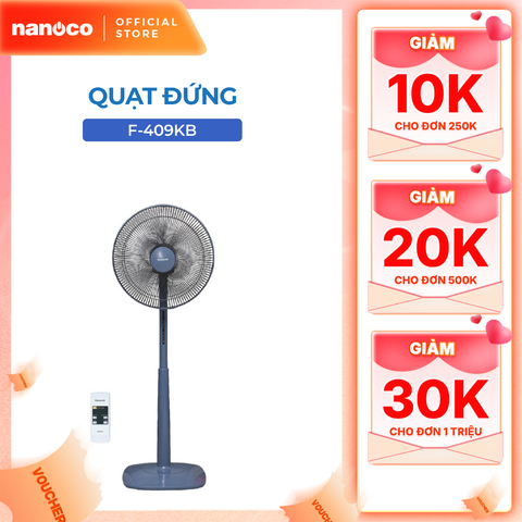 Quạt đứng Panasonic F-409KB/ F-409KBE remote màu xanh/ be