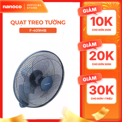 Quạt treo tường Panasonic F-409MG/ F-409MB màu trắng ngà, màu xanh công suất 51W