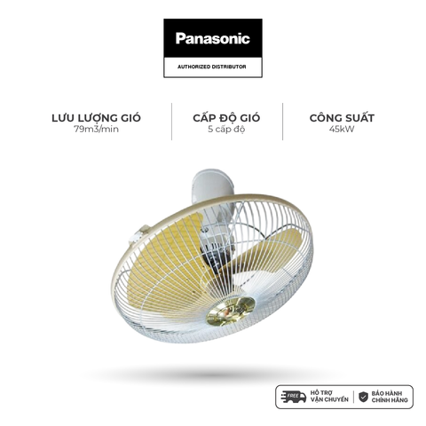 Quạt đảo Panasonic model F-409Q ( màu xanh, màu vàng  - 5 chế độ gió  - 45W) - KHÔNG GỒM PHÍ LẮP