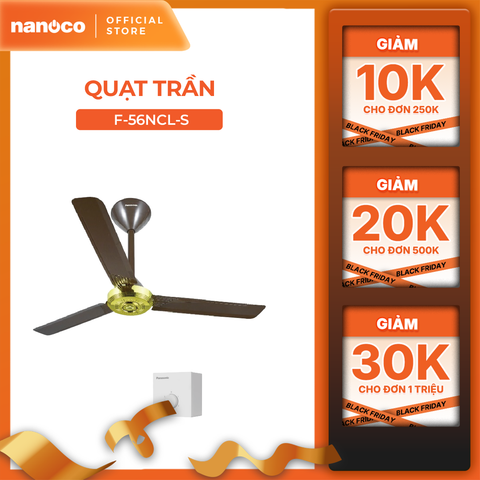 Quạt trần Panasonic model F-56NCL (màu đồng cổ điển - 5 chế độ gió - 70W) - KHÔNG GỒM PHÍ LẮP