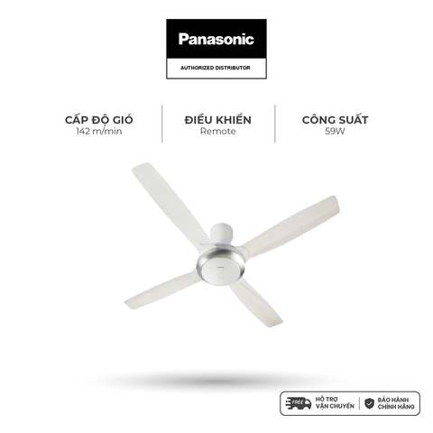 Quạt trần Panasonic model F-56XPG (màu đen, màu trắng - 3 chế độ gió - 59W) - KHÔNG GỒM  PHÍ LẮP