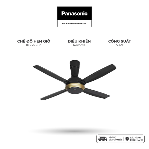 Quạt trần Panasonic model F-56XPG (màu đen, màu trắng - 3 chế độ gió - 59W) - KHÔNG GỒM  PHÍ LẮP