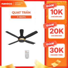 Quạt trần Panasonic model F-56XPG (màu đen, màu trắng - 3 chế độ gió - 59W) - KHÔNG GỒM  PHÍ LẮP
