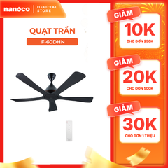 Quạt trần Panasonic model F-60DHN (màu đen - 10 chế độ gió  - công suất 54W) - KHÔNG GỒM PHÍ LẮP