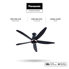 Quạt trần Panasonic model F-60FEN (màu đen - 9 chế độ gió  - 40W) - KHÔNG GỒM PHÍ LẮP