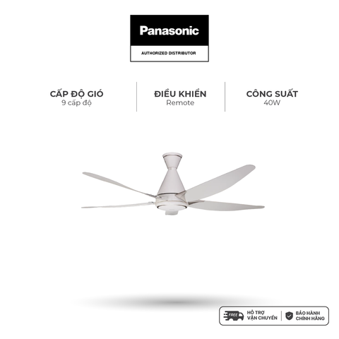 Quạt trần Panasonic model F-60GDS-W (màu trắng, động cơ DC -  40W) - KO GỒM CP LẮP