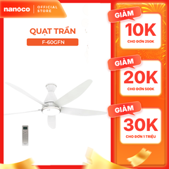 Quạt trần Panasonic model F-60GFN (màu trắng, động cơ DC, đèn Led -  58W) - KO GỒM CP LẮP