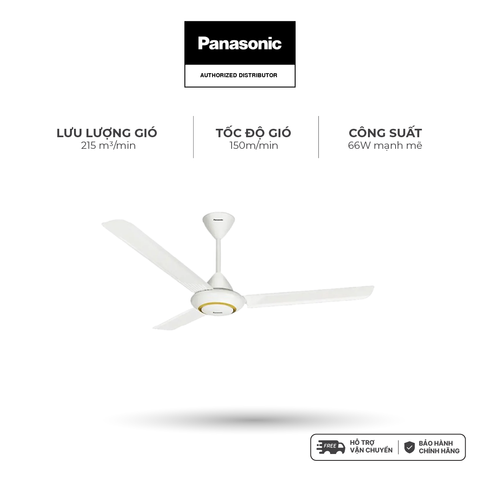 Quạt trần Panasonic model F-60MZ2 (màu trắng - 5 chế độ gió - công suất 66W) - KHÔNG GỒM PHÍ LẮP ĐẶT
