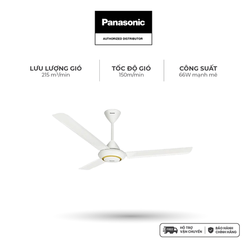 Quạt trần Panasonic model F-60MZ2 (màu trắng - 5 chế độ gió - công suất 66W) - KHÔNG GỒM PHÍ LẮP ĐẶT