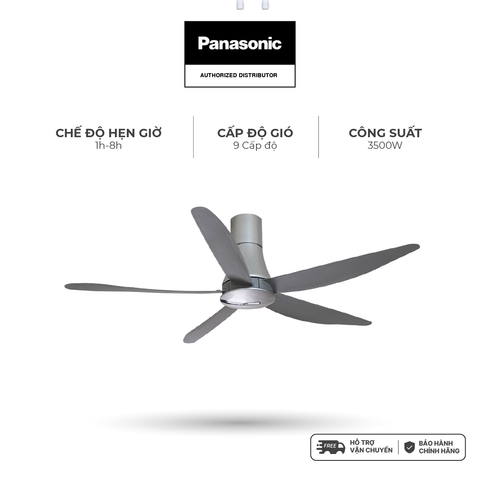Quạt trần Panasonic model F-60TAN (màu xám bạc - 9 chế độ gió  - công suất 37W) - KHÔNG GỒM PHÍ LẮP