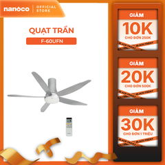 Quạt trần Panasonic model F-60UFN (màu xám bạc - 9 chế độ gió  - công suất 59W) - KHÔNG GỒM PHÍ LẮP