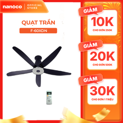 Quạt trần Panasonic model F-60XDN (màu trắng, màu đen - 9 chế độ gió - 37W) - KO GỒM PHÍ LẮP