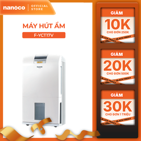 Máy hút ẩm Panasonic model F-YCT17V khả năng hút ẩm 17 lít mỗi ngày (màng lọc 4 trong 1)