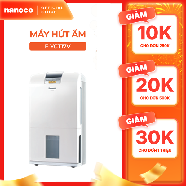 Máy hút ẩm Panasonic model F-YCT17V khả năng hút ẩm 17 lít mỗi ngày (màng lọc 4 trong 1)