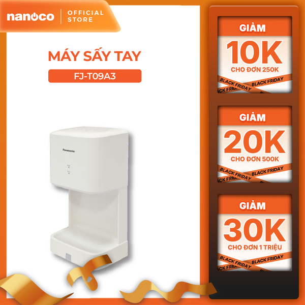 Máy sấy tay Panasonic FJ-T09A3 màu trắng, công suất 1020W - GIÁ KHÔNG BAO GỒM CHI PHÍ LẮP ĐẶT