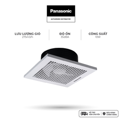 Quạt hút Panasonic dòng âm trần, không dùng ống dẫn model FV-15TGU6 (10W) - KHÔNG GỒM PHÍ LẮP