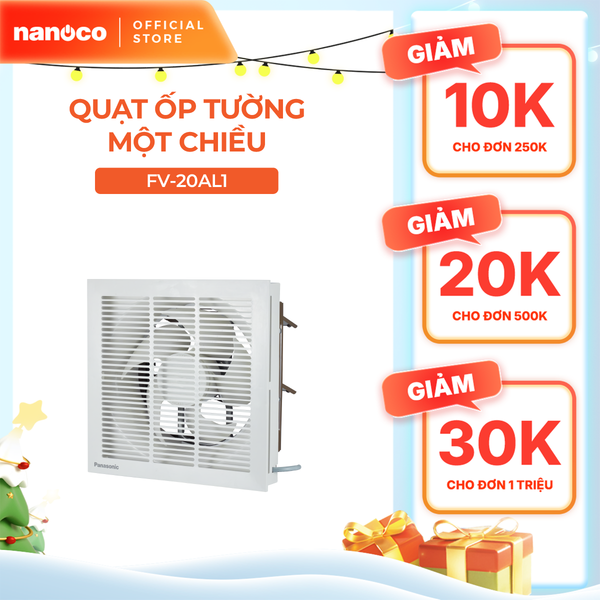 Quạt hút Panasonic dòng ốp tường một chiều - có lưới model FV-20AL1 (CS: 18W) -KO GỒM GIÁ LẮP