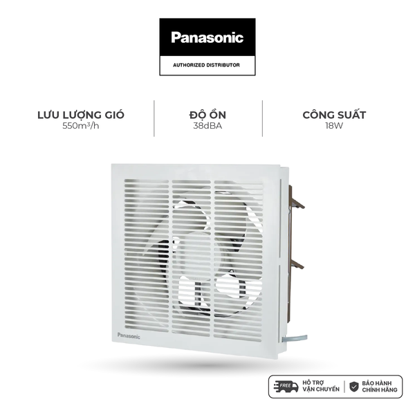 Quạt hút Panasonic dòng ốp tường một chiều - có lưới model FV-20AL1 (CS: 18W) -KO GỒM GIÁ LẮP