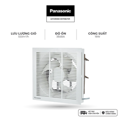 Quạt hút Panasonic dòng ốp tường một chiều - có lưới model FV-20AL1 (CS: 18W) -KO GỒM GIÁ LẮP
