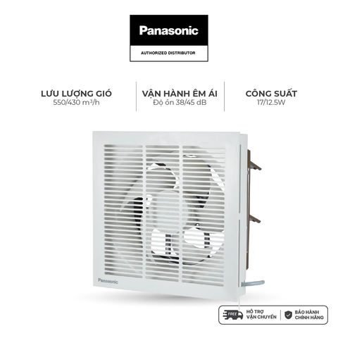 Quạt hút Panasonic dòng 2 chiều - có lưới model FV-20RL1 (Công suất: 12.5 W) - KHÔNG GỒM PHÍ LẮP
