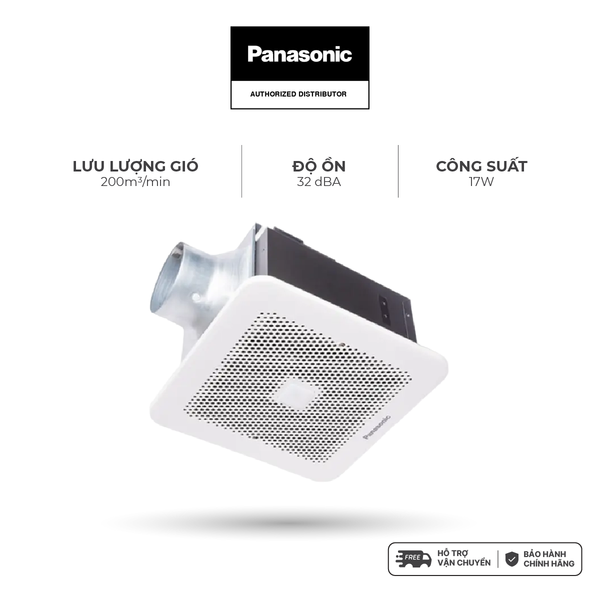 Quạt hút Panasonic dòng dòng quạt hút có sensor chuyển model FV-24CHR2 (17W) - KHÔNG GỒM PHÍ LẮP