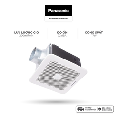 Quạt hút Panasonic dòng dòng quạt hút có sensor chuyển model FV-24CHR2 (17W) - KHÔNG GỒM PHÍ LẮP