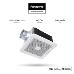 Quạt hút Panasonic dòng dòng quạt hút có sensor chuyển model FV-24CHRV1 ( 17W) - KHÔNG GỒM PHÍ LẮP