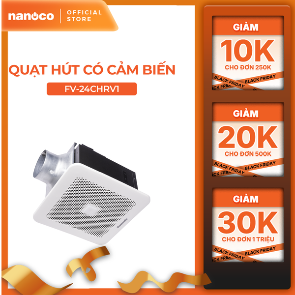 Quạt hút Panasonic dòng dòng quạt hút có sensor chuyển model FV-24CHRV1 ( 17W) - KHÔNG GỒM PHÍ LẮP