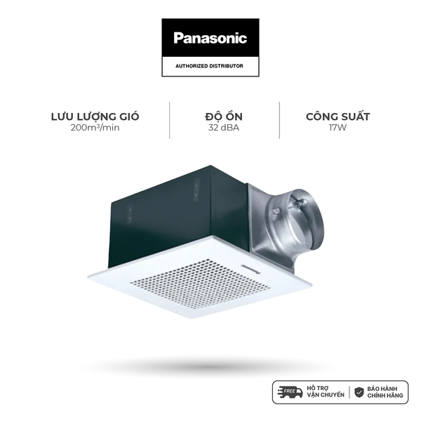 Quạt hút Panasonic dòng dòng quạt hút có sensor chuyển model FV-24CHRV2 ( 17W) - KHÔNG GỒM PHÍ LẮP