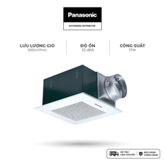 Quạt hút Panasonic dòng dòng quạt hút có sensor chuyển model FV-24CHRV2 ( 17W) - KHÔNG GỒM PHÍ LẮP