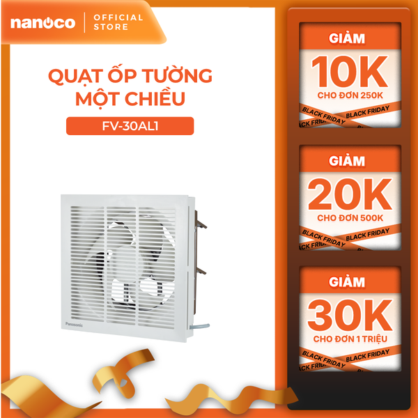 Quạt hút Panasonic dòng ốp tường một chiều - có lưới model FV-30AL1 (28W) -KHÔNG GỒM PHÍ LẮP