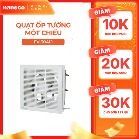 Quạt hút Panasonic dòng ốp tường một chiều - có lưới model FV-30AL1 (28W) -KHÔNG GỒM PHÍ LẮP