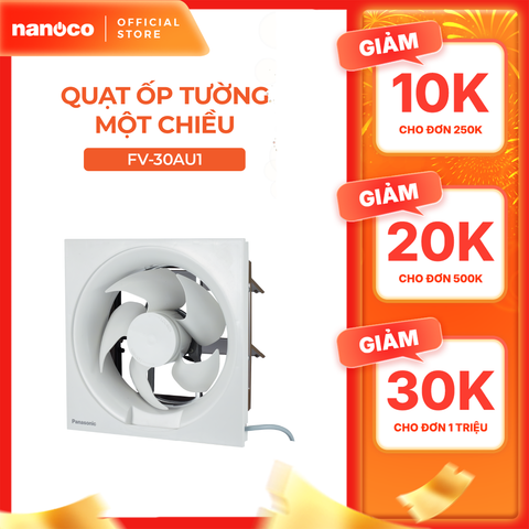 Quạt hút Panasonic dùng cho dòng âm trần dùng với ống dẫn model FV-30AU1 (28W) - KHÔNG GỒM CP LẮP