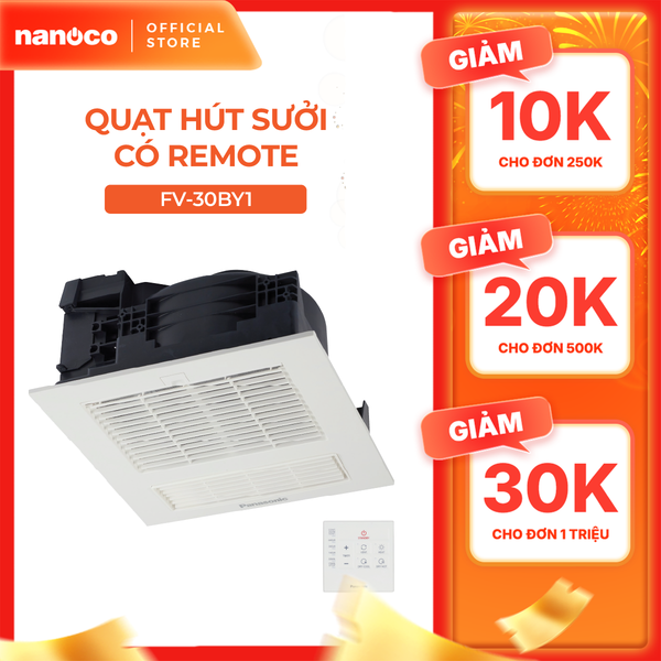 Quạt hút Panasonic dòng Thông gió - Sưởi ấm - Sấy - Gió mát model FV-30BY1 (20W-1400W) - KHÔNG GỒM CP LẮP