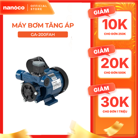 Máy bơm tăng áp điện tử nước nóng GA-200FAH  ( công suất 200W) -GIÁ CHƯA GỒM PHÍ LẮP ĐẶT