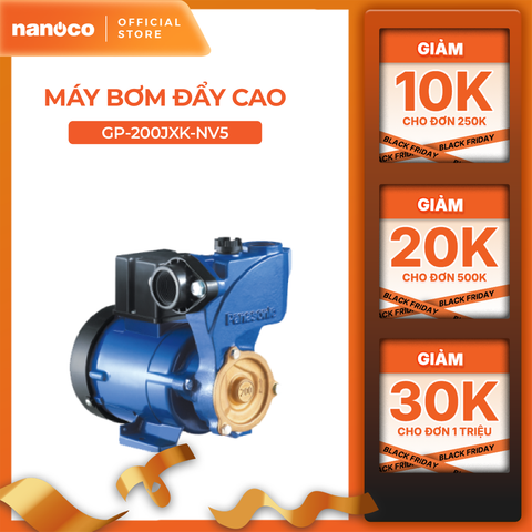 Máy bơm nước Panasonic dòng bơm đẩy cao model GP-200JXK (công suất 200W) - GIÁ CHƯA GỒM PHÍ LẮP ĐẶT