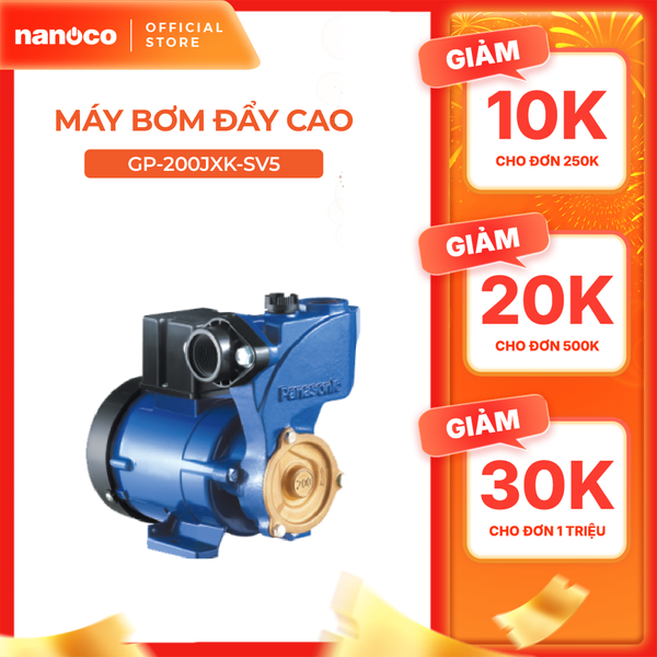 Máy bơm nước Panasonic dòng bơm đẩy cao model GP-200JXK (công suất 200W) - GIÁ CHƯA GỒM PHÍ LẮP ĐẶT