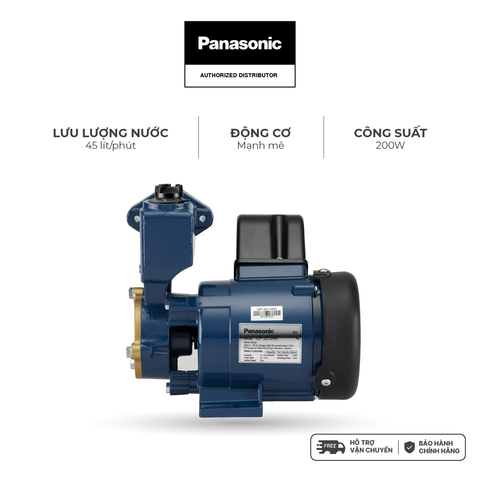 Máy bơm nước Panasonic GP-201JXK-NV5/GP-201JXK-SV5 - Công suất 200W, lưu lượng 45L/phút- KHÔNG GỒM PHÍ LẮP ĐẶT