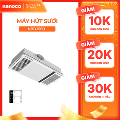 Quạt hút sưởi 5in1 có remote Nanoco model NBD2560