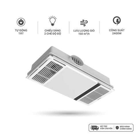 Quạt hút sưởi 5in1 có remote Nanoco model NBD2560