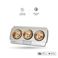 Đèn sưởi gắn tường 3 bóng 825W Nanoco model NBH641S/NBH650G/NBH626G